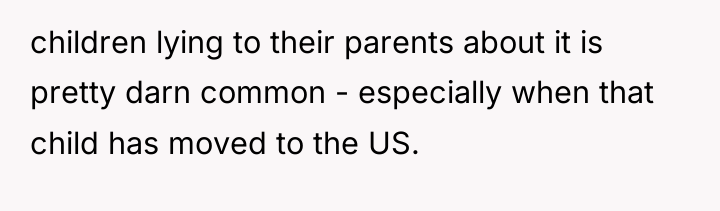 children lying to their parents about it is pretty darn...