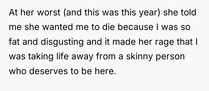 At her worst (and this was this year) she told...