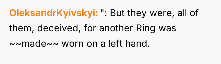 OleksandrKyivskyi ": But they were, all of them, deceived, for...