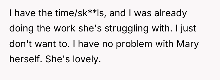 I have the time/sk**ls, and I was already doing the...