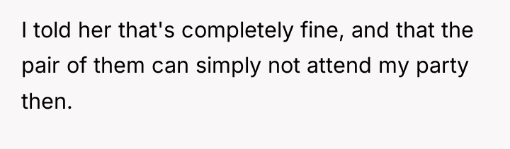 I told her that's completely fine, and that the pair...