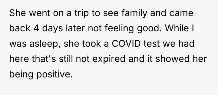 She went on a trip to see family and came...
