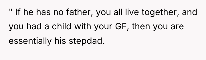 " If he has no father, you all live together,...