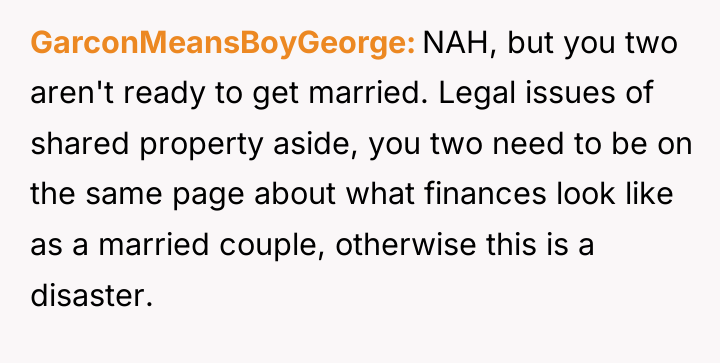 GarconMeansBoyGeorge NAH, but you two aren't ready to get married....