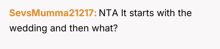 SevsMumma21217 NTA It starts with the wedding and then what?