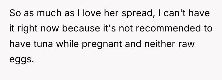 So as much as I love her spread, I can't...