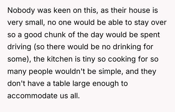 Nobody was keen on this, as their house is very...
