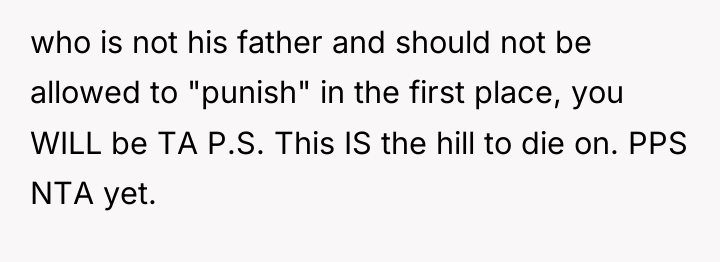 who is not his father and should not be allowed...