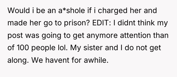 Would i be an a*shole if i charged her and...