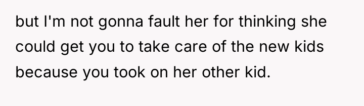 but I'm not gonna fault her for thinking she could...
