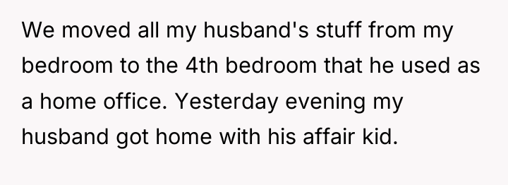 We moved all my husband's stuff from my bedroom to...