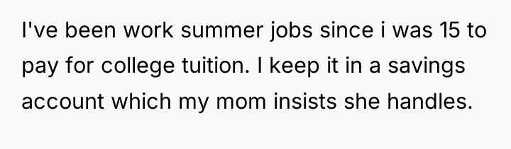 I've been work summer jobs since i was 15 to...