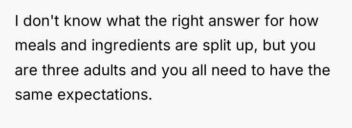 I don't know what the right answer for how meals...