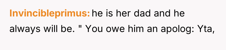 Invincibleprimus he is her dad and he always will be....