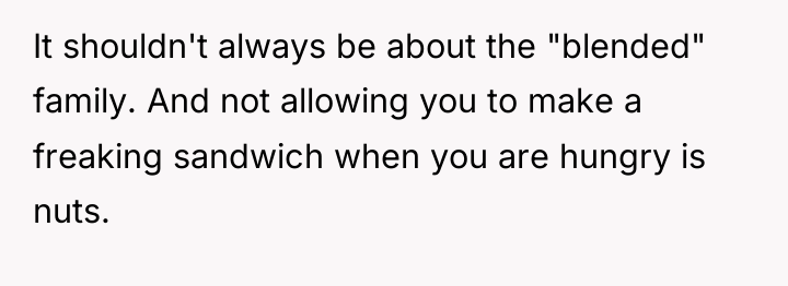 It shouldn't always be about the "blended" family. And not...