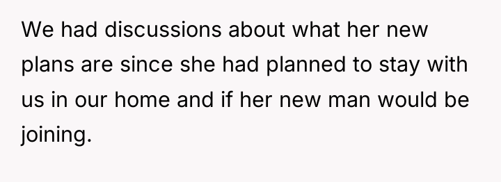 We had discussions about what her new plans are since...