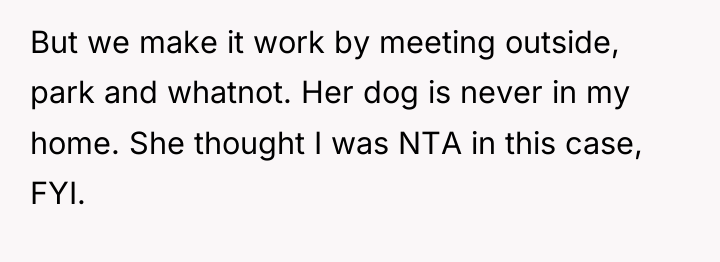 But we make it work by meeting outside, park and...
