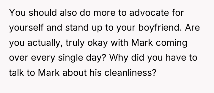 You should also do more to advocate for yourself and...