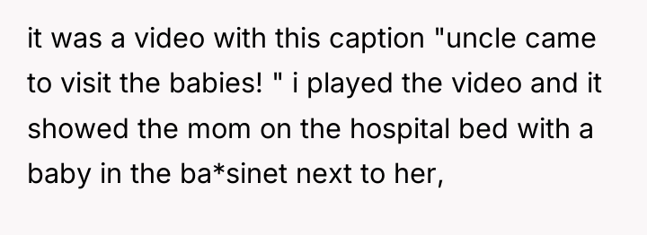 it was a video with this caption "uncle came to...