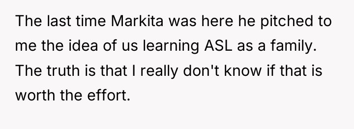 The last time Markita was here he pitched to me...