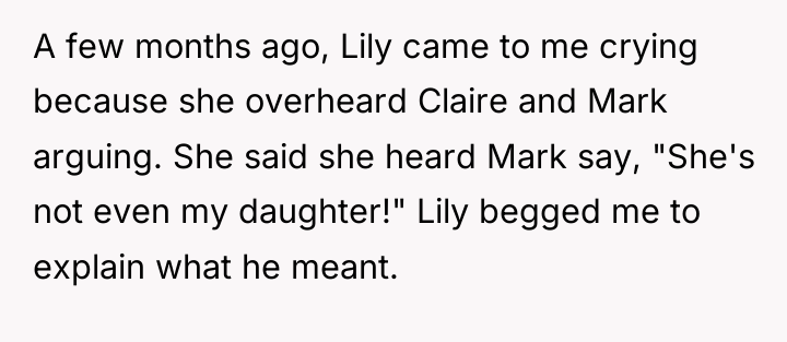A few months ago, Lily came to me crying because...