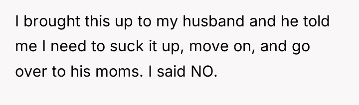 I brought this up to my husband and he told...