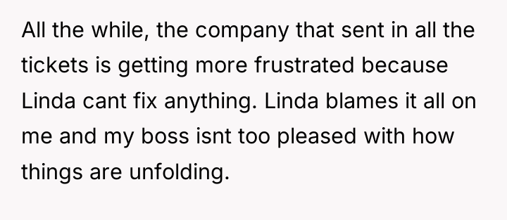 All the while, the company that sent in all the...