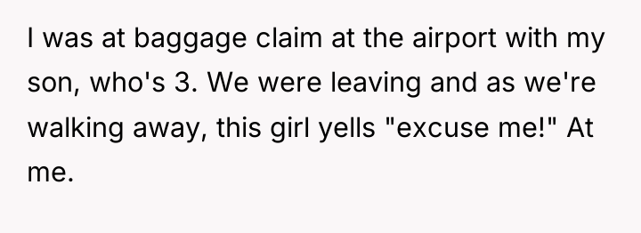 I was at baggage claim at the airport with my...