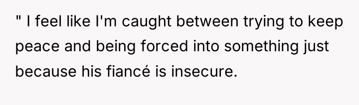" I feel like I'm caught between trying to keep...