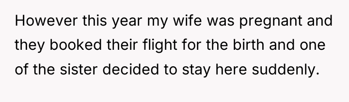 However this year my wife was pregnant and they booked...