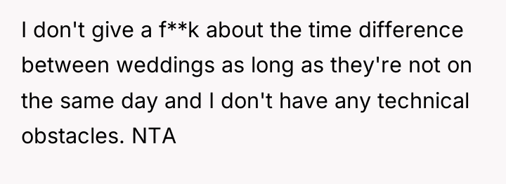 I don't give a f**k about the time difference between...