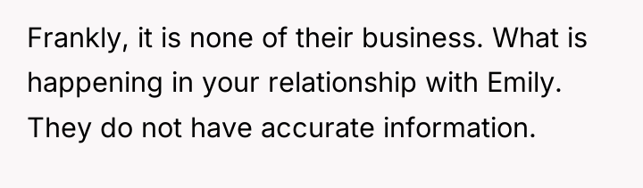 Frankly, it is none of their business. What is happening...