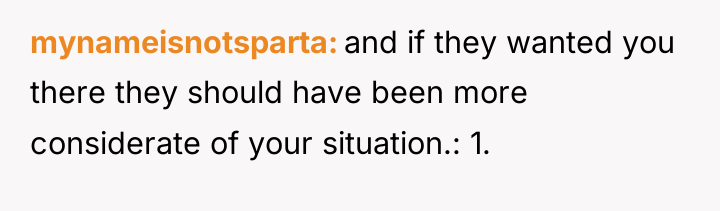 mynameisnotsparta and if they wanted you there they should have...