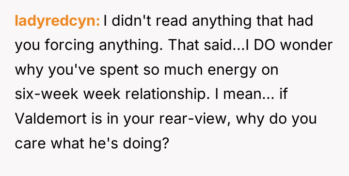 ladyredcyn I didn't read anything that had you forcing anything....