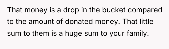 That money is a drop in the bucket compared to...