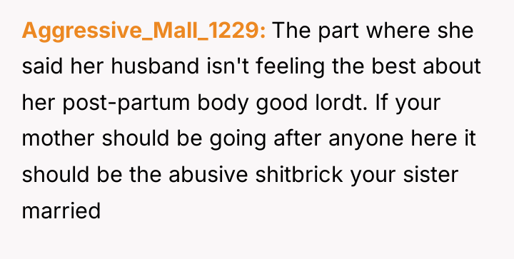 Aggressive_Mall_1229 The part where she said her husband isn't feeling...