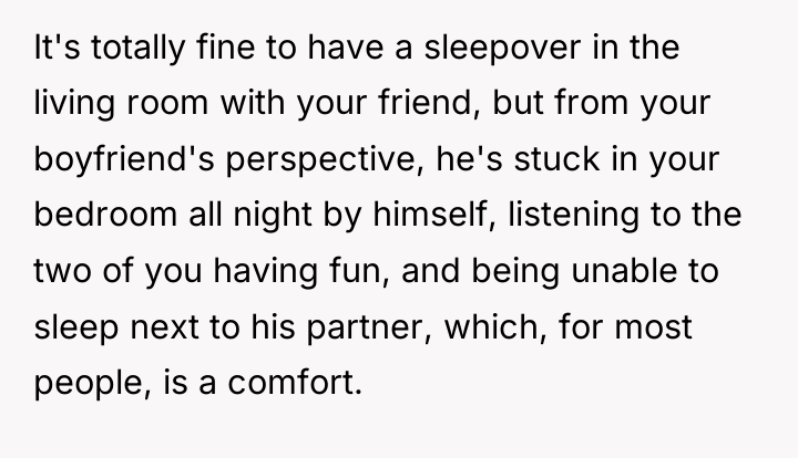 It's totally fine to have a sleepover in the living...