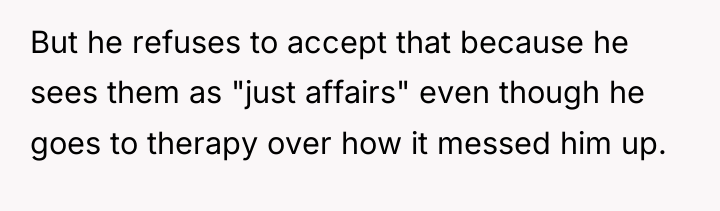 But he refuses to accept that because he sees them...