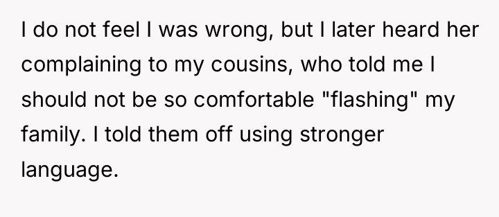 I do not feel I was wrong, but I later...