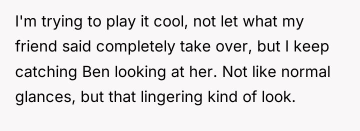 I'm trying to play it cool, not let what my...