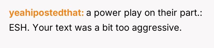 yeahipostedthat a power play on their part.: ESH. Your text...