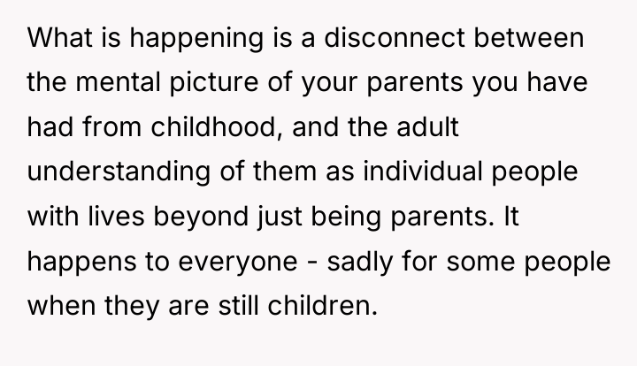 What is happening is a disconnect between the mental picture...