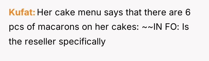 Kufat Her cake menu says that there are 6 pcs...