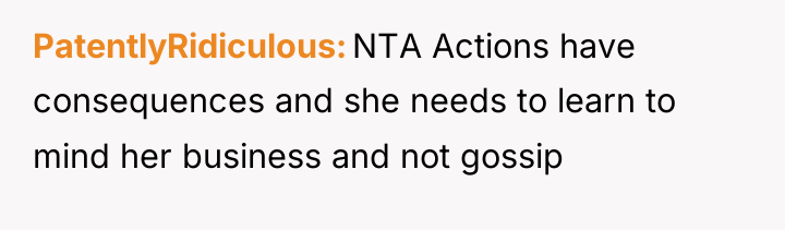 PatentlyRidiculous NTA Actions have consequences and she needs to learn...