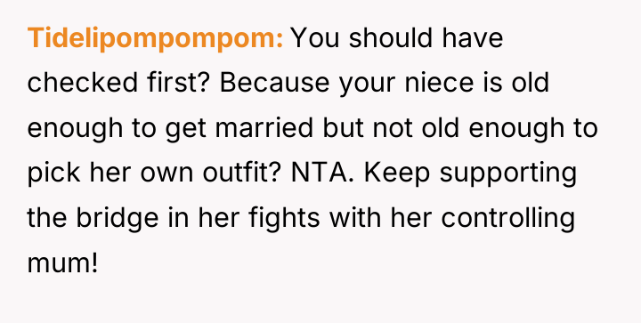Tidelipompompom You should have checked first? Because your niece is...