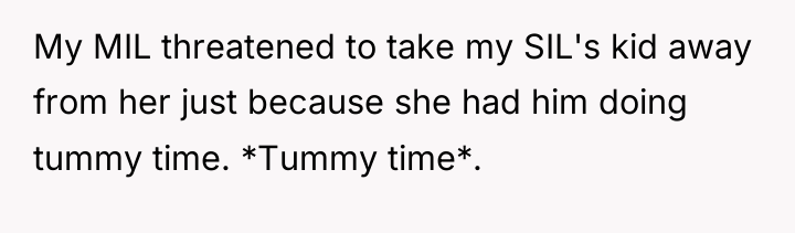 My MIL threatened to take my SIL's kid away from...