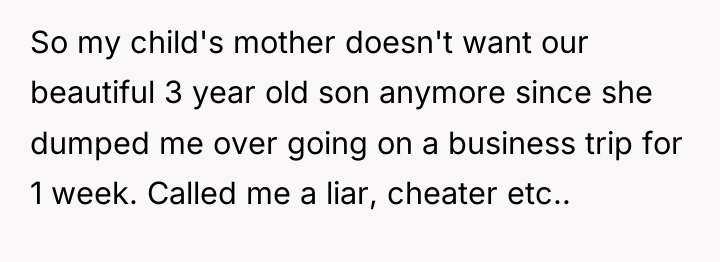 So my child's mother doesn't want our beautiful 3 year...