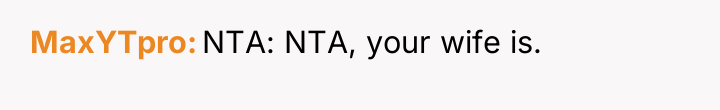 MaxYTpro NTA: NTA, your wife is.