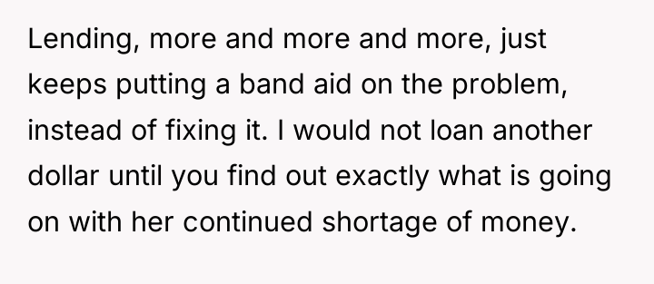 Lending, more and more and more, just keeps putting a...
