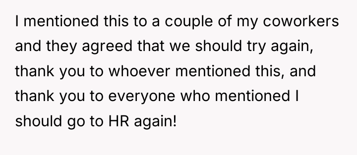 I mentioned this to a couple of my coworkers and...